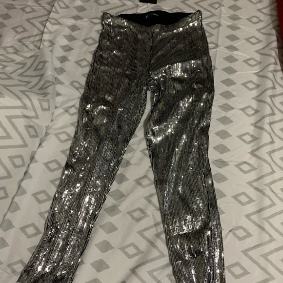 Sequin silver leggings - Picture 1 of 2